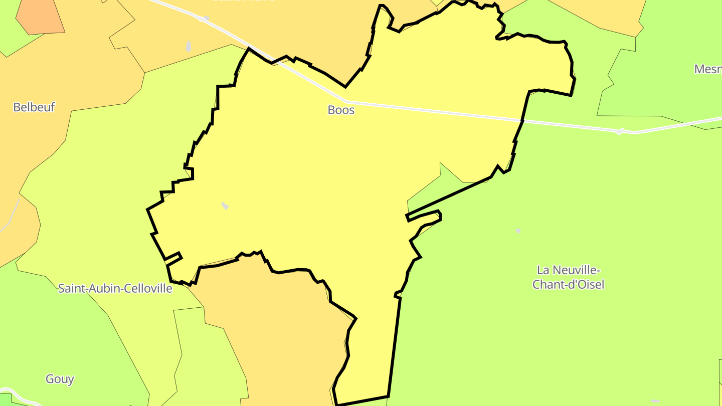 Carte des prix de l'immobilier Boos