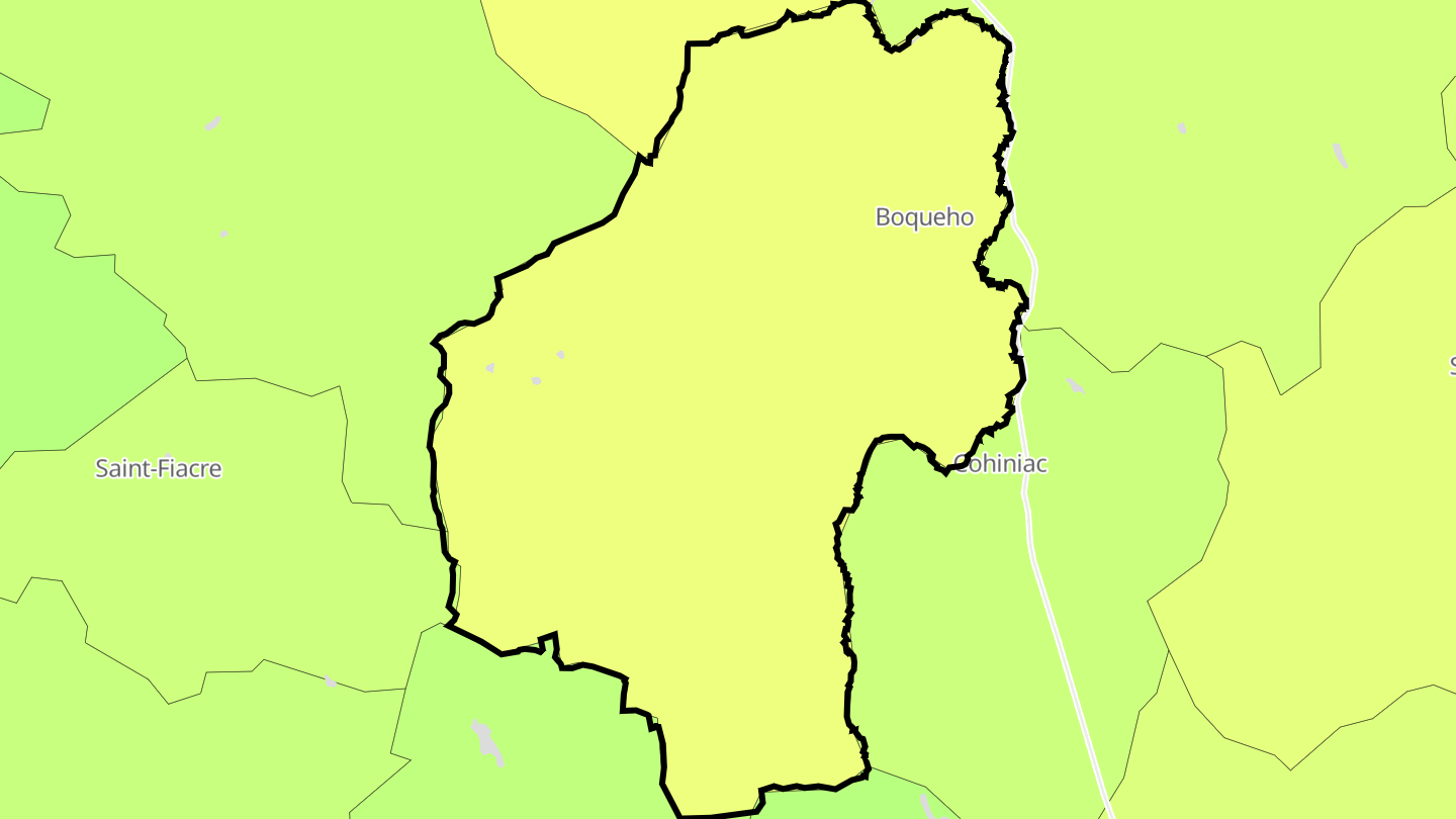 Carte des prix de l'immobilier Boqueho