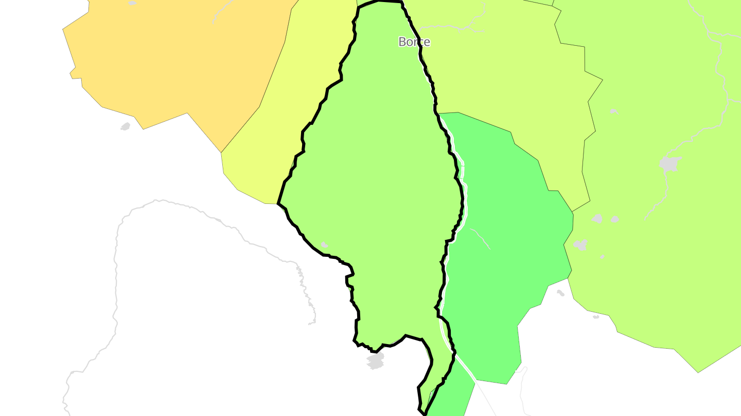 Carte des prix de l'immobilier Borce