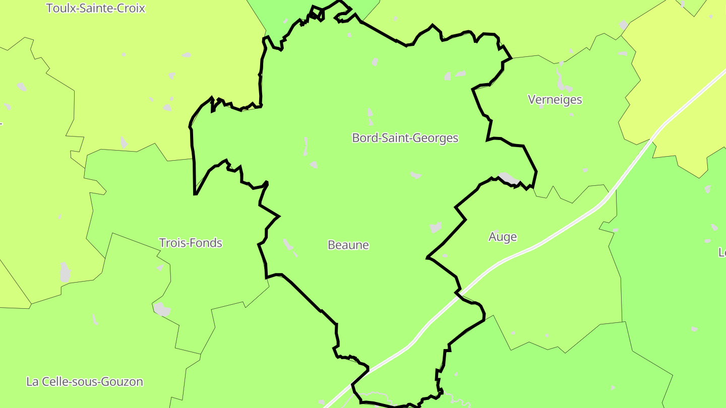 Carte des prix de l'immobilier Bord-Saint-Georges