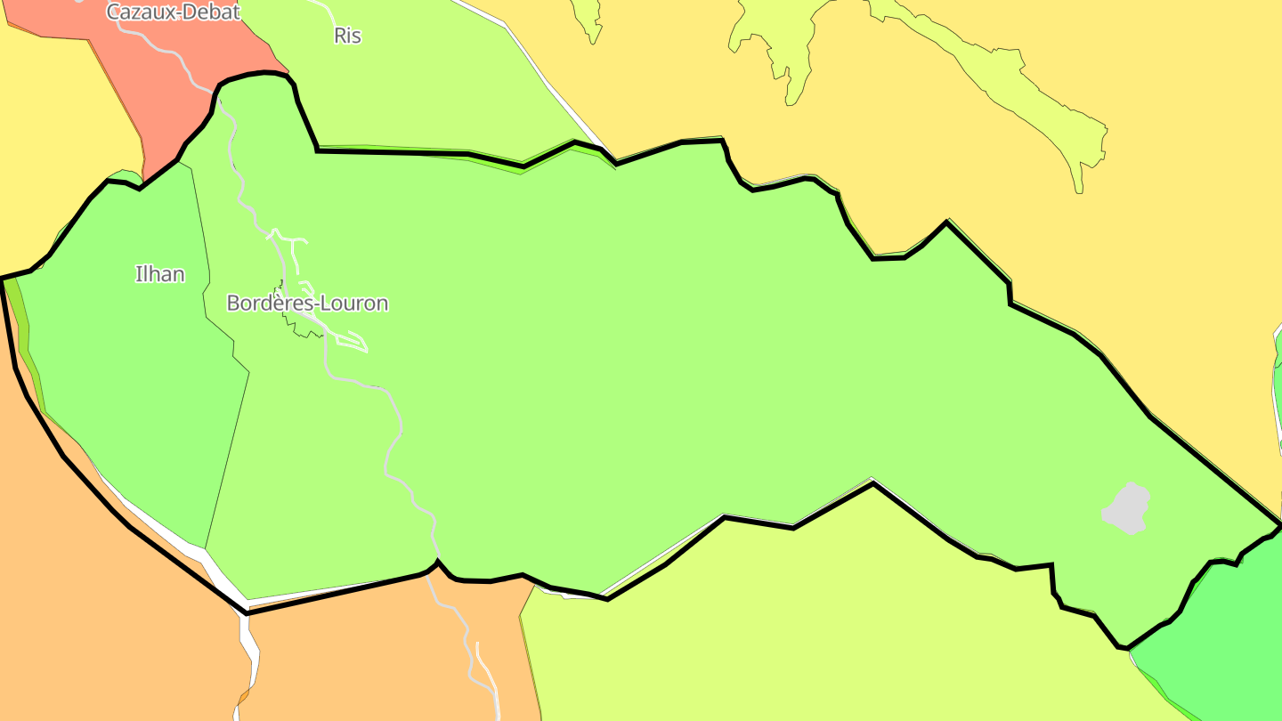 Carte des prix de l'immobilier Bordères-Louron