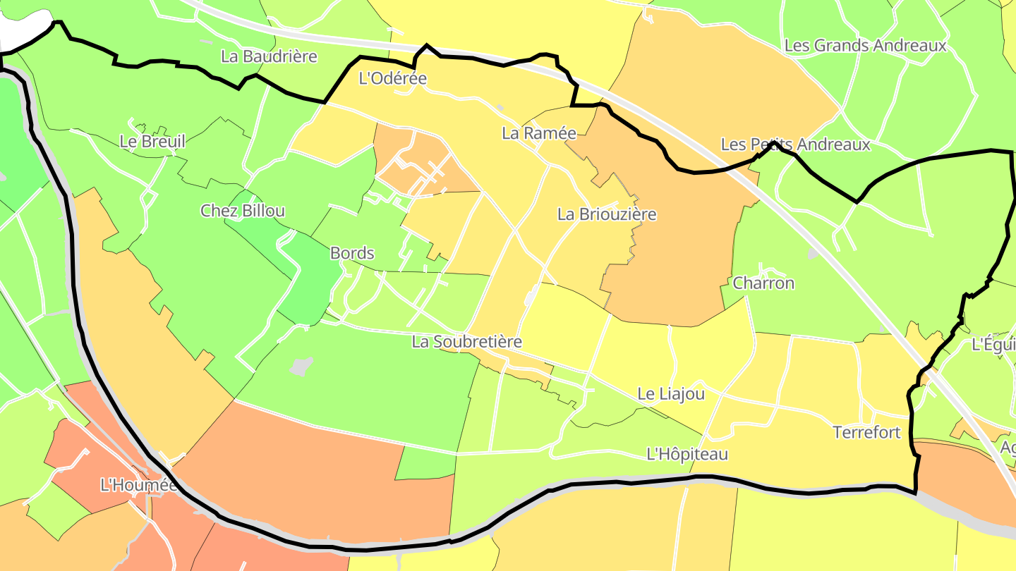 Carte des prix de l'immobilier Bords