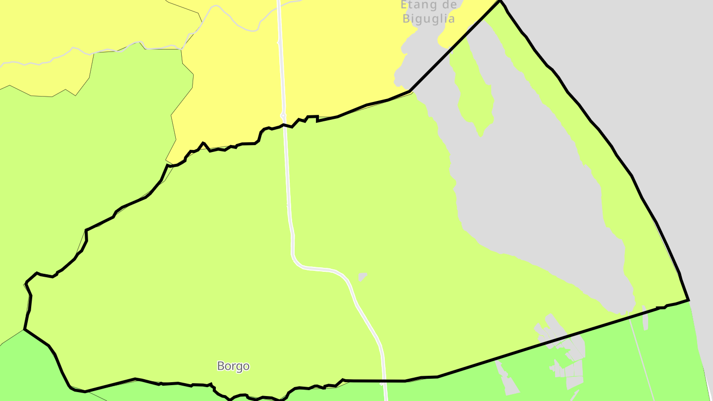 Carte des prix de l'immobilier Borgo