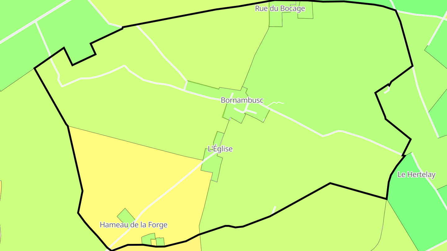 Carte des prix de l'immobilier Bornambusc
