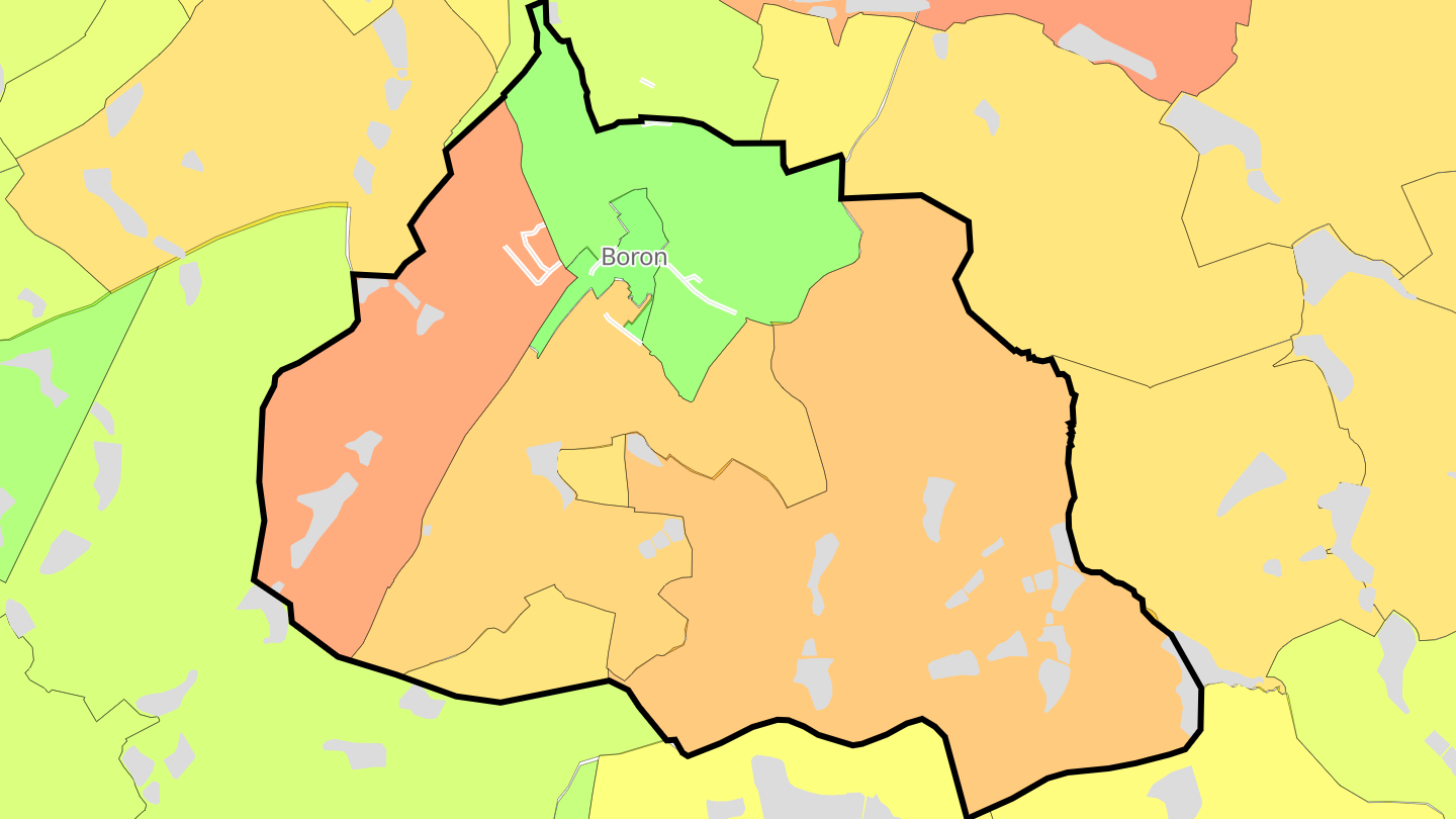 Carte des prix de l'immobilier Boron
