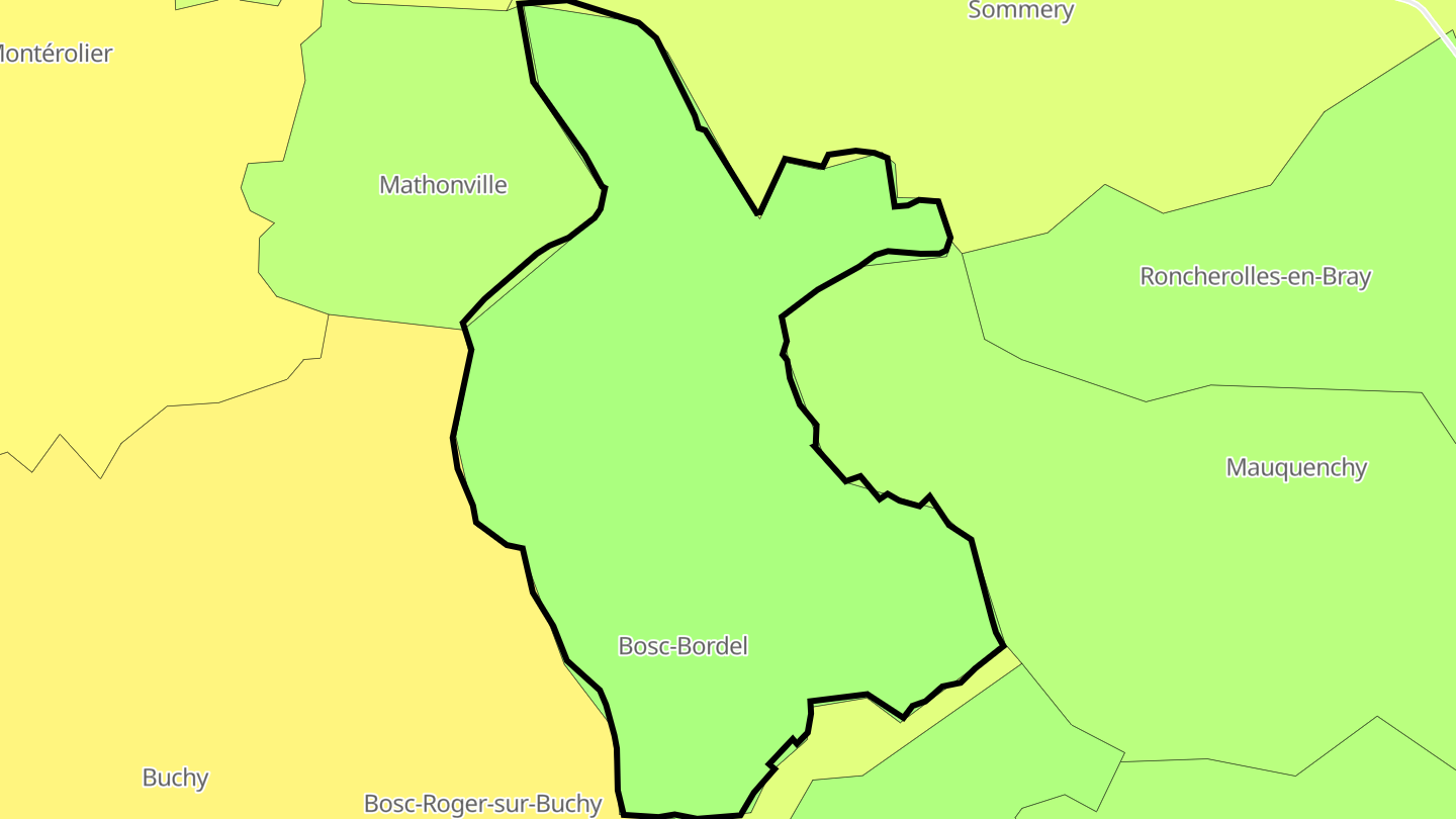 Carte des prix de l'immobilier Bosc-Bordel