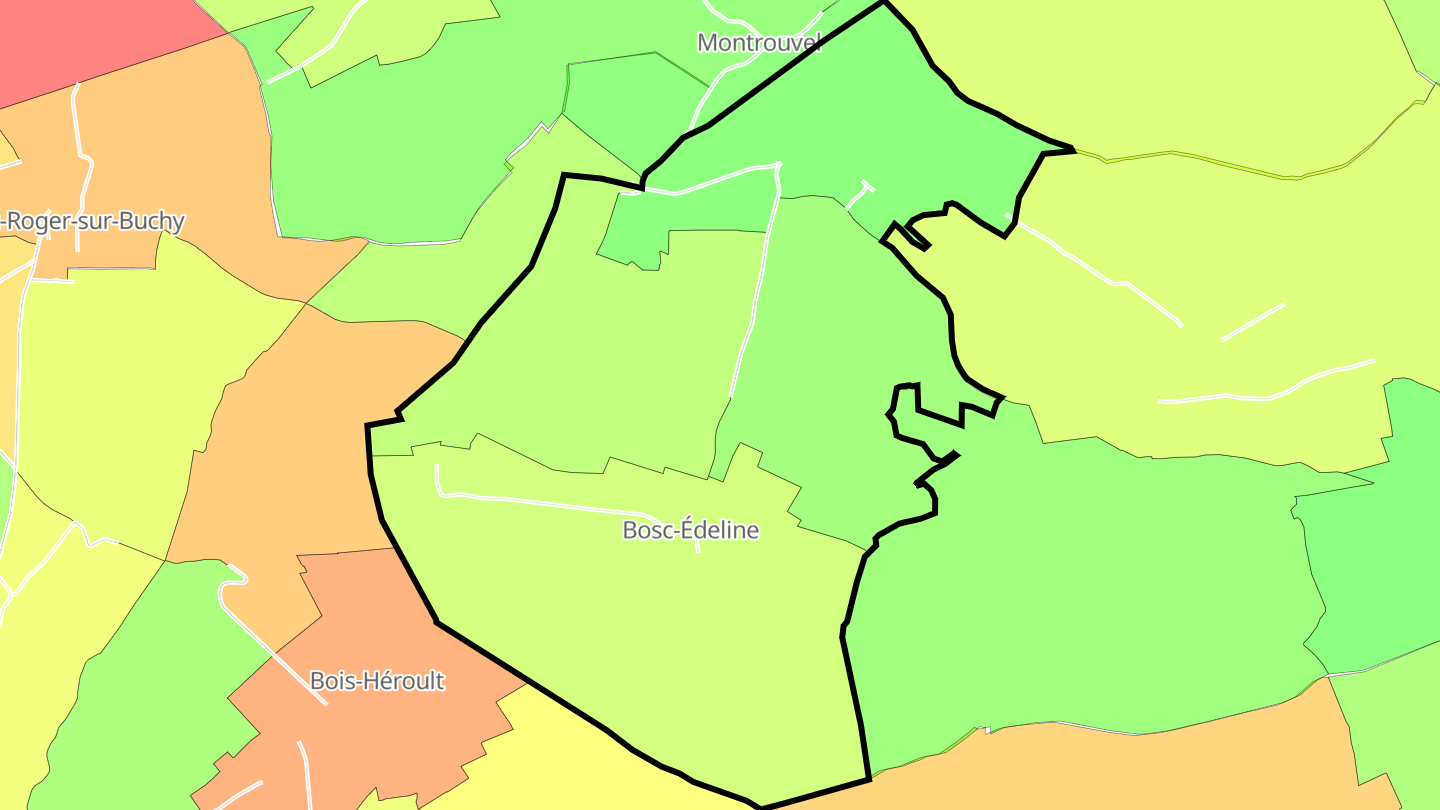Carte des prix de l'immobilier Bosc-Édeline
