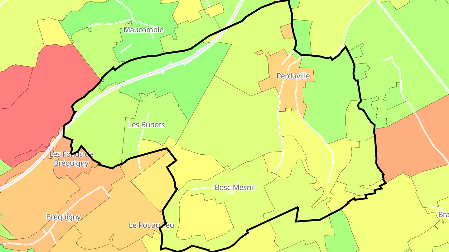 Carte des prix de l'immobilier Bosc-Mesnil