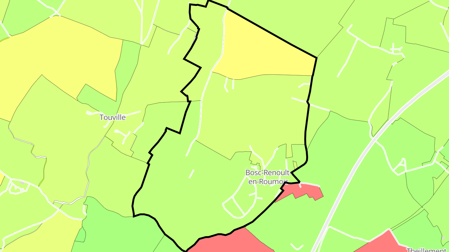 Carte des prix de l'immobilier Bosc-Renoult-en-Roumois