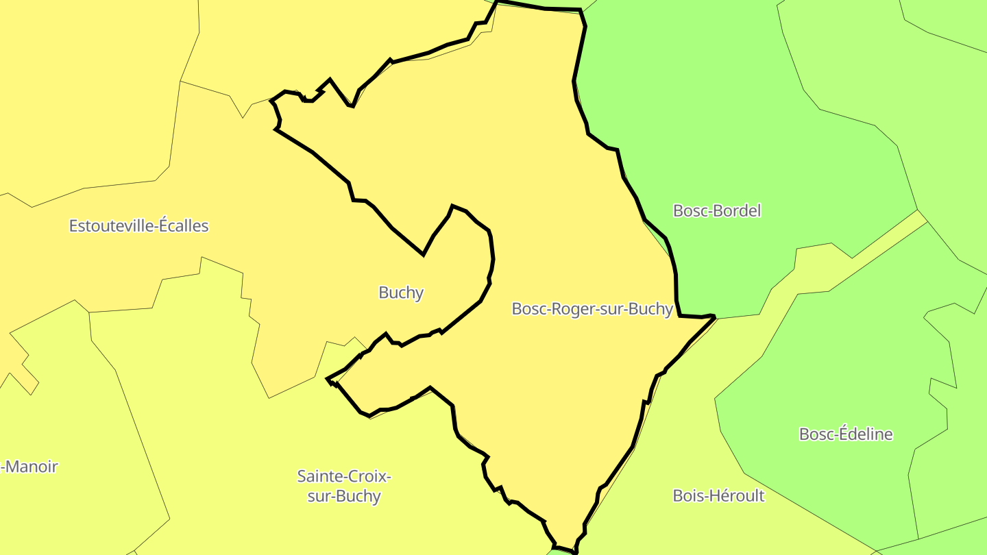 Carte des prix de l'immobilier Bosc-Roger-sur-Buchy