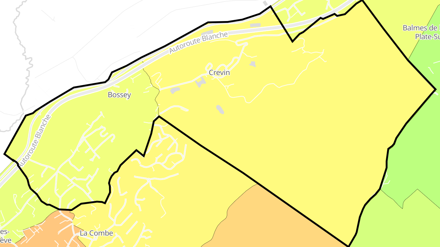 Carte des prix de l'immobilier Bossey