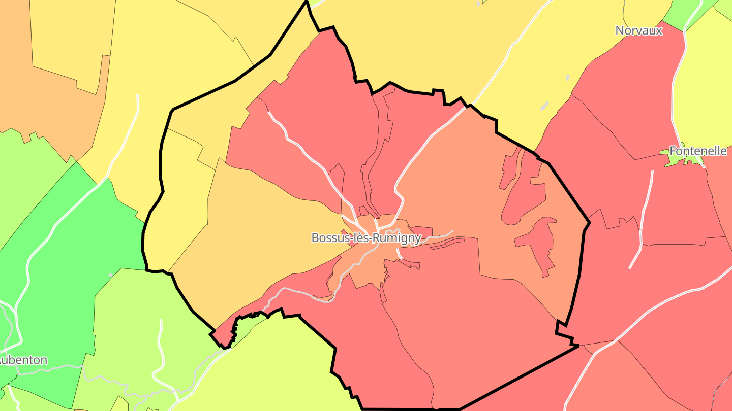 Carte des prix de l'immobilier Bossus-lès-Rumigny