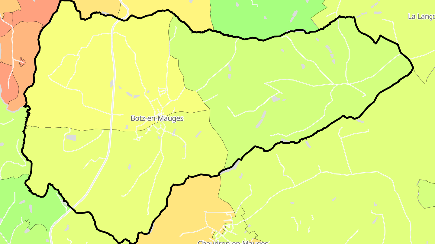 Carte des prix de l'immobilier Botz-en-Mauges