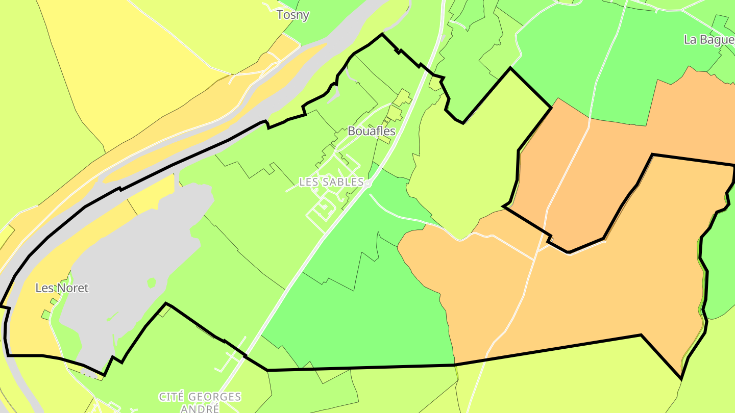 Carte des prix de l'immobilier Bouafles