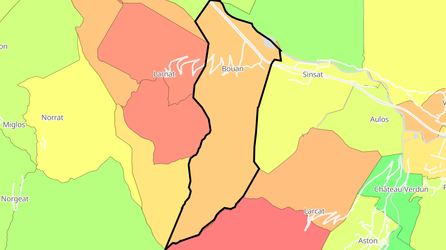 Carte des prix de l'immobilier Bouan