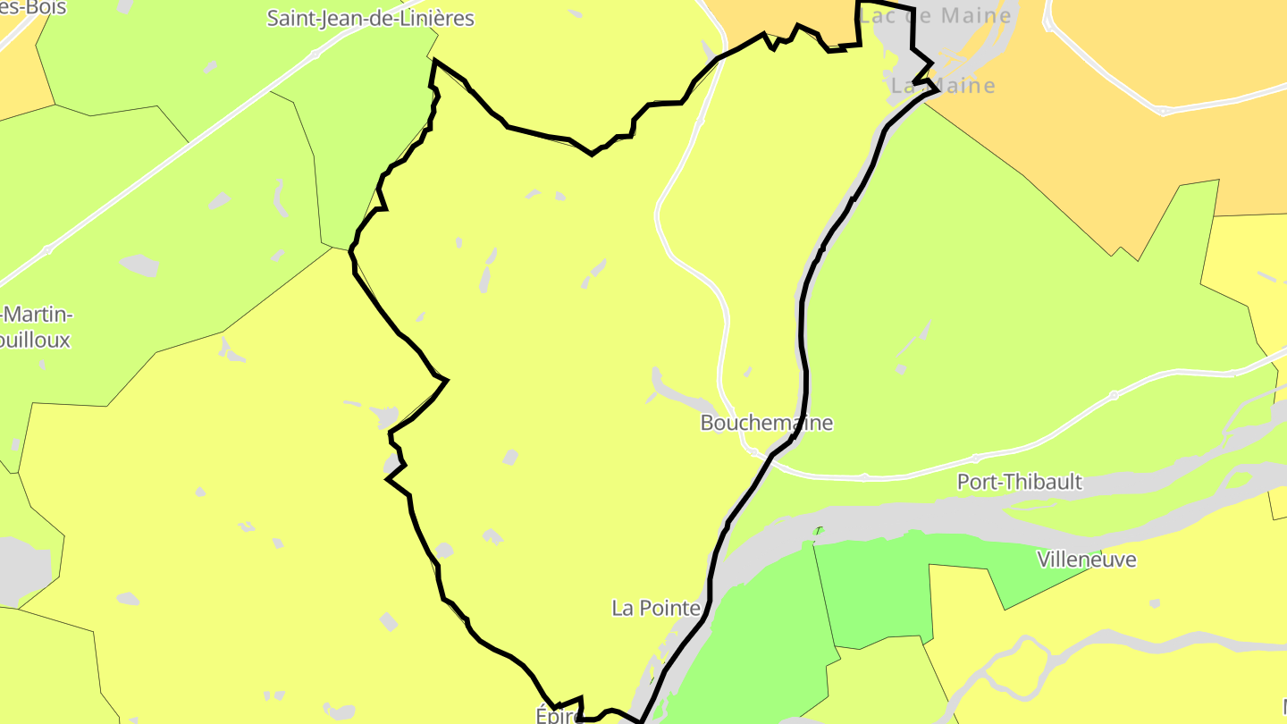 Carte des prix de l'immobilier Bouchemaine