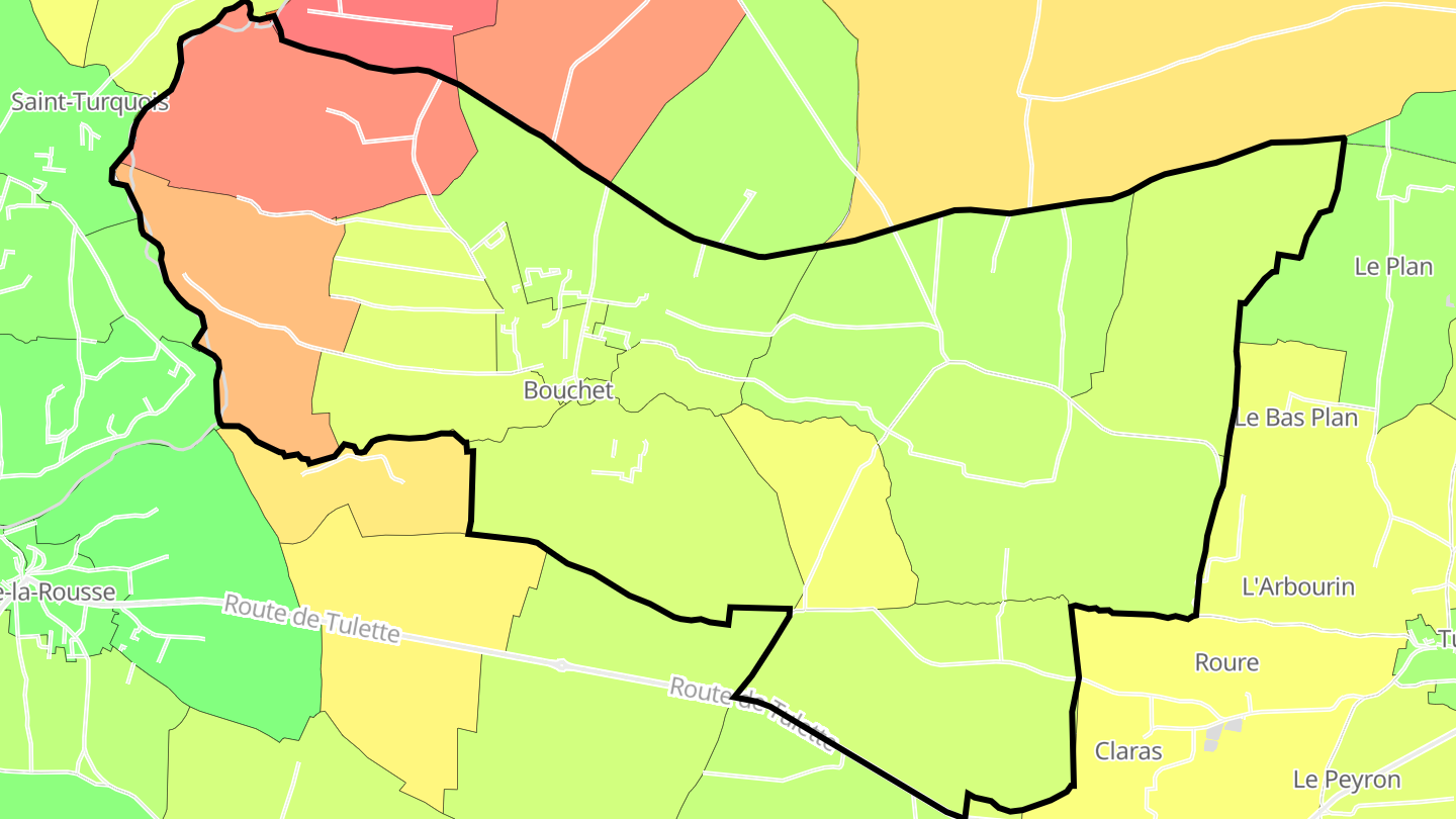 Carte des prix de l'immobilier Bouchet