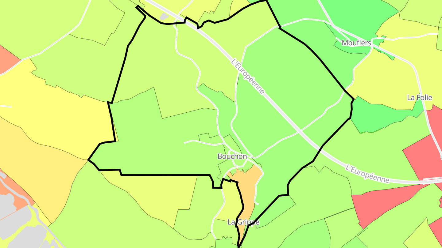 Carte des prix de l'immobilier Bouchon