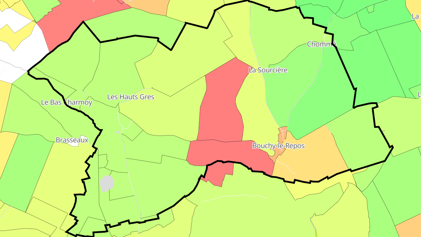 Carte des prix de l'immobilier Bouchy-Saint-Genest