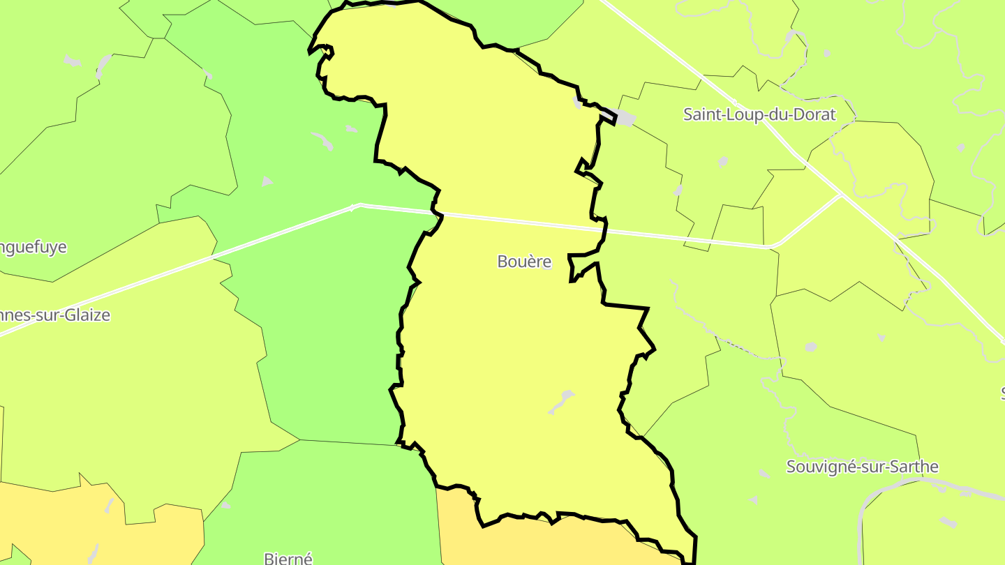 Carte des prix de l'immobilier Bouère