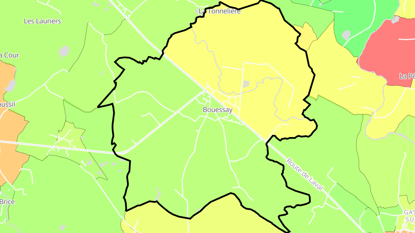 Carte des prix de l'immobilier Bouessay