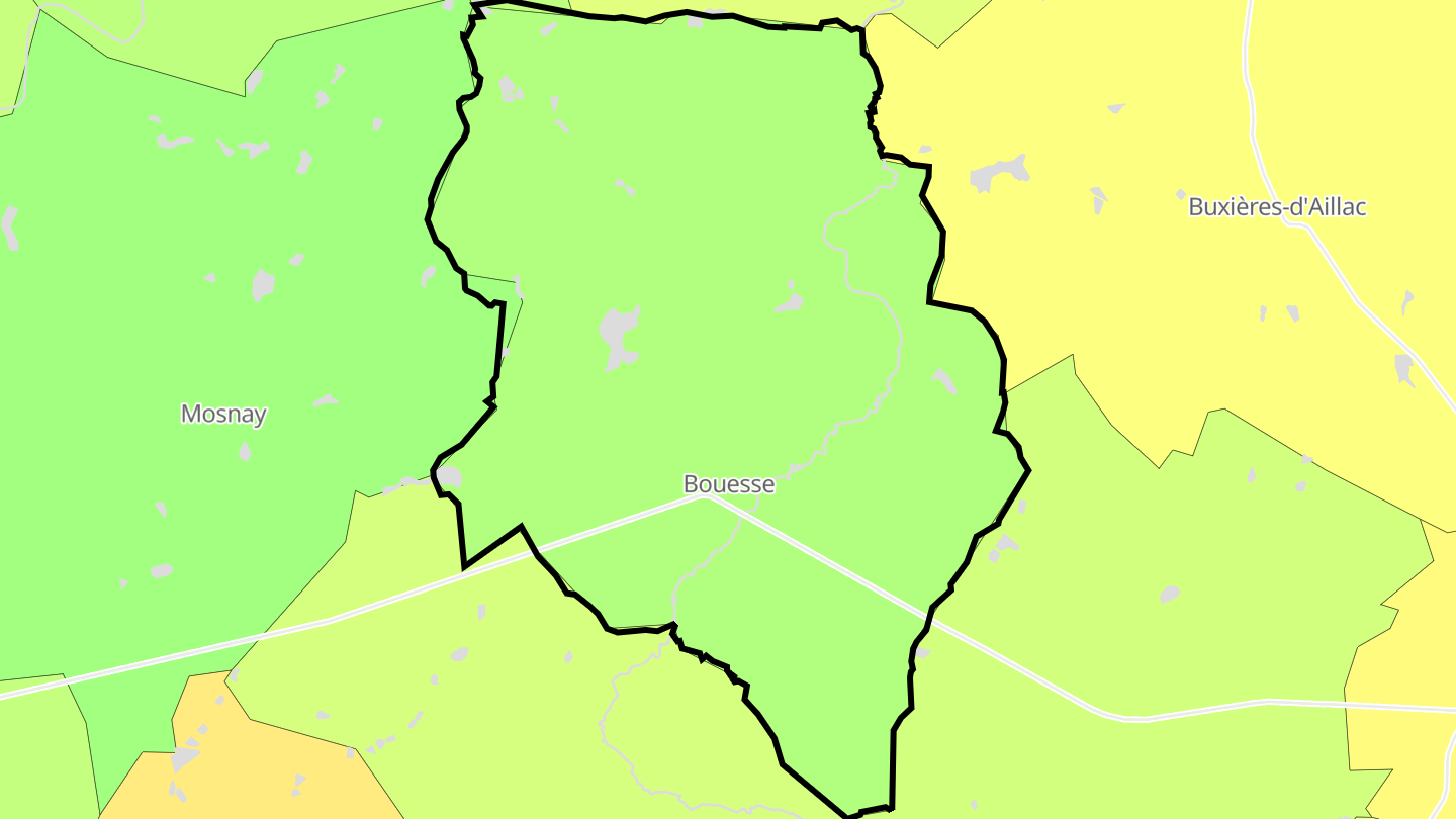 Carte des prix de l'immobilier Bouesse