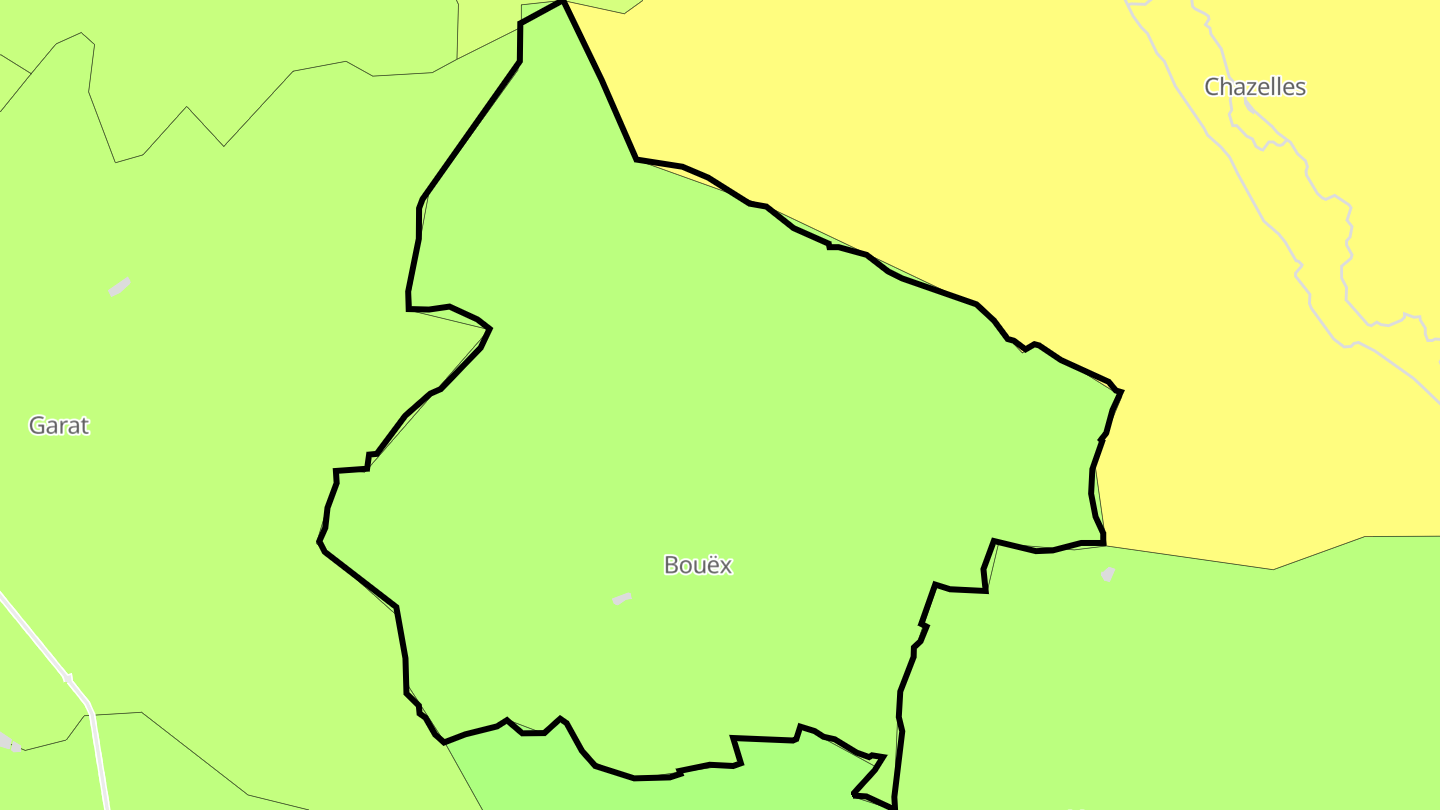 Carte des prix de l'immobilier Bouëx