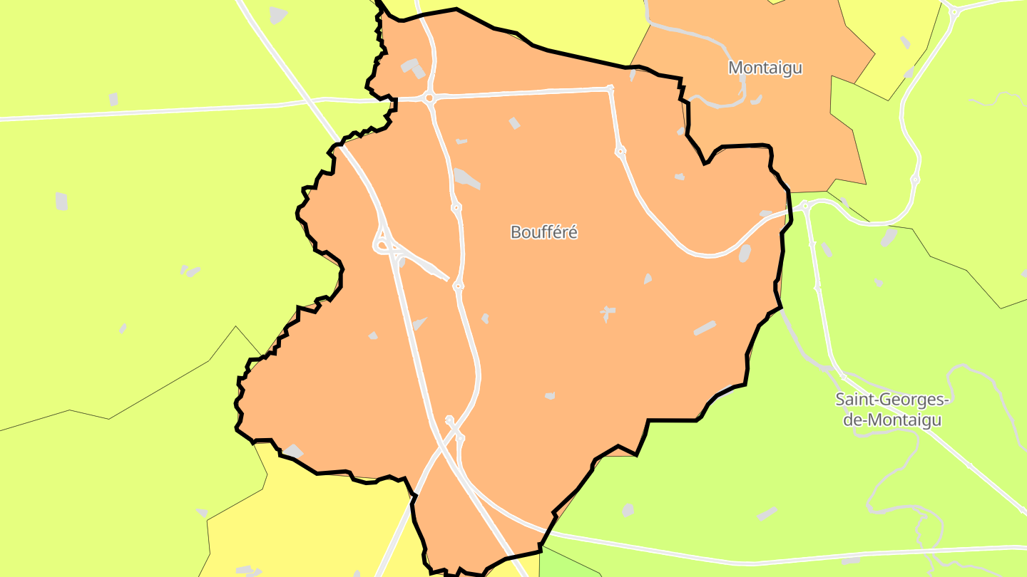 Carte des prix de l'immobilier Boufféré