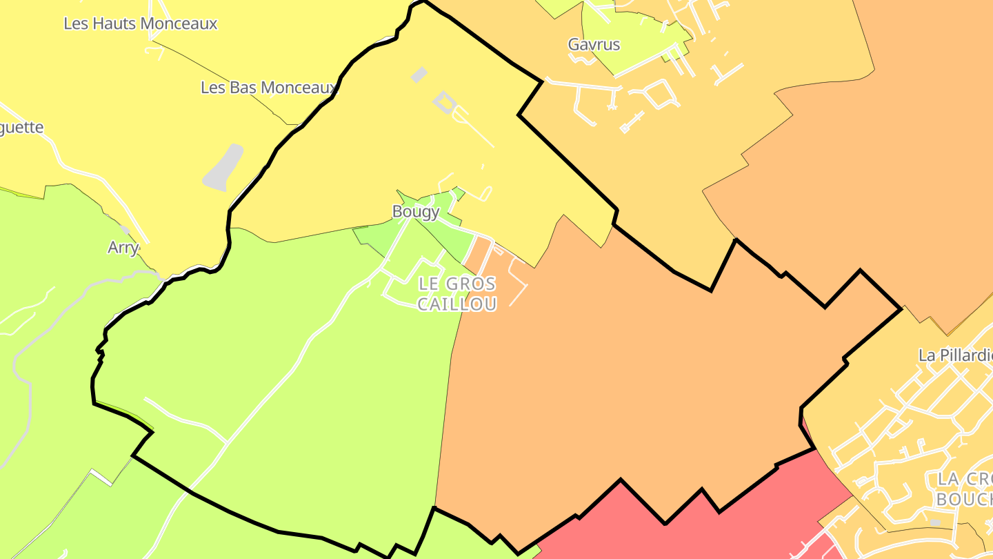 Carte des prix de l'immobilier Bougy