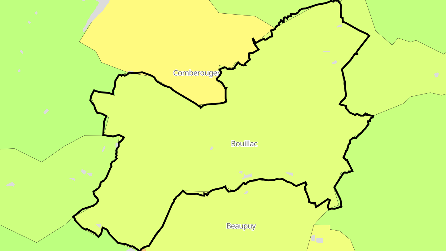 Carte des prix de l'immobilier Bouillac