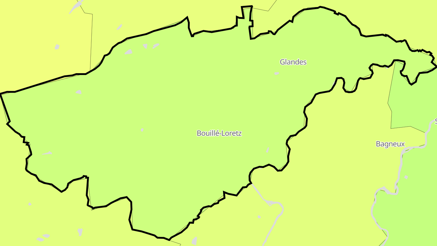 Carte des prix de l'immobilier Bouillé-Loretz