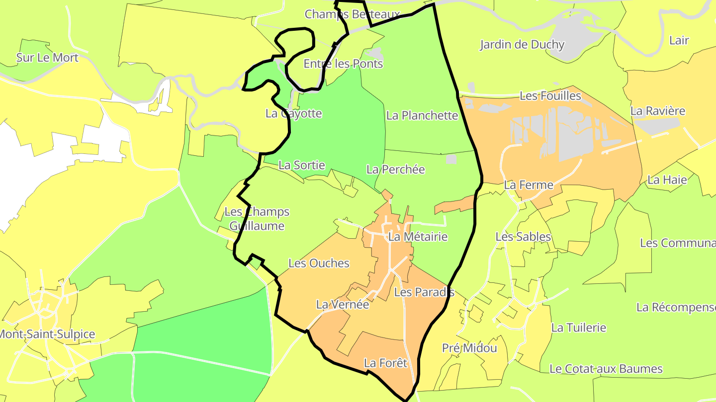 Carte des prix de l'immobilier Bouilly
