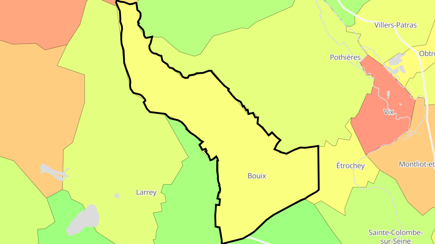 Carte des prix de l'immobilier Bouix
