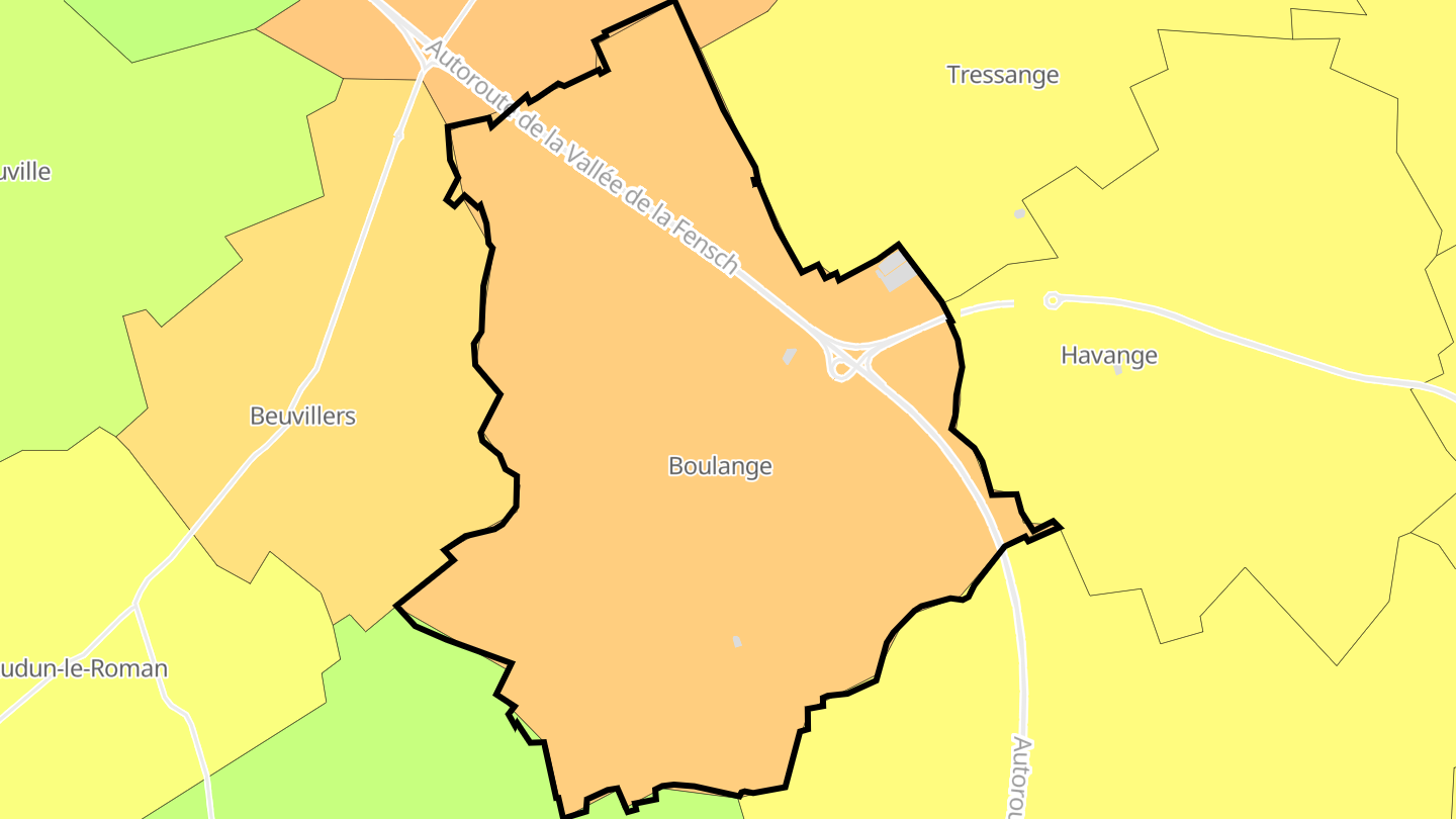 Carte des prix de l'immobilier Boulange