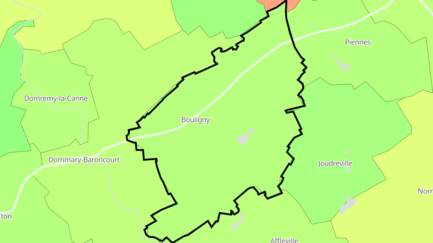 Carte des prix de l'immobilier Bouligny