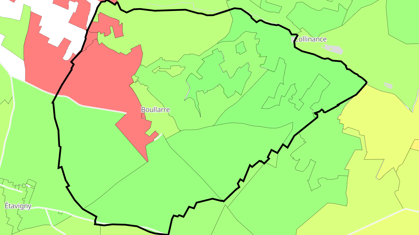 Carte des prix de l'immobilier Boullarre