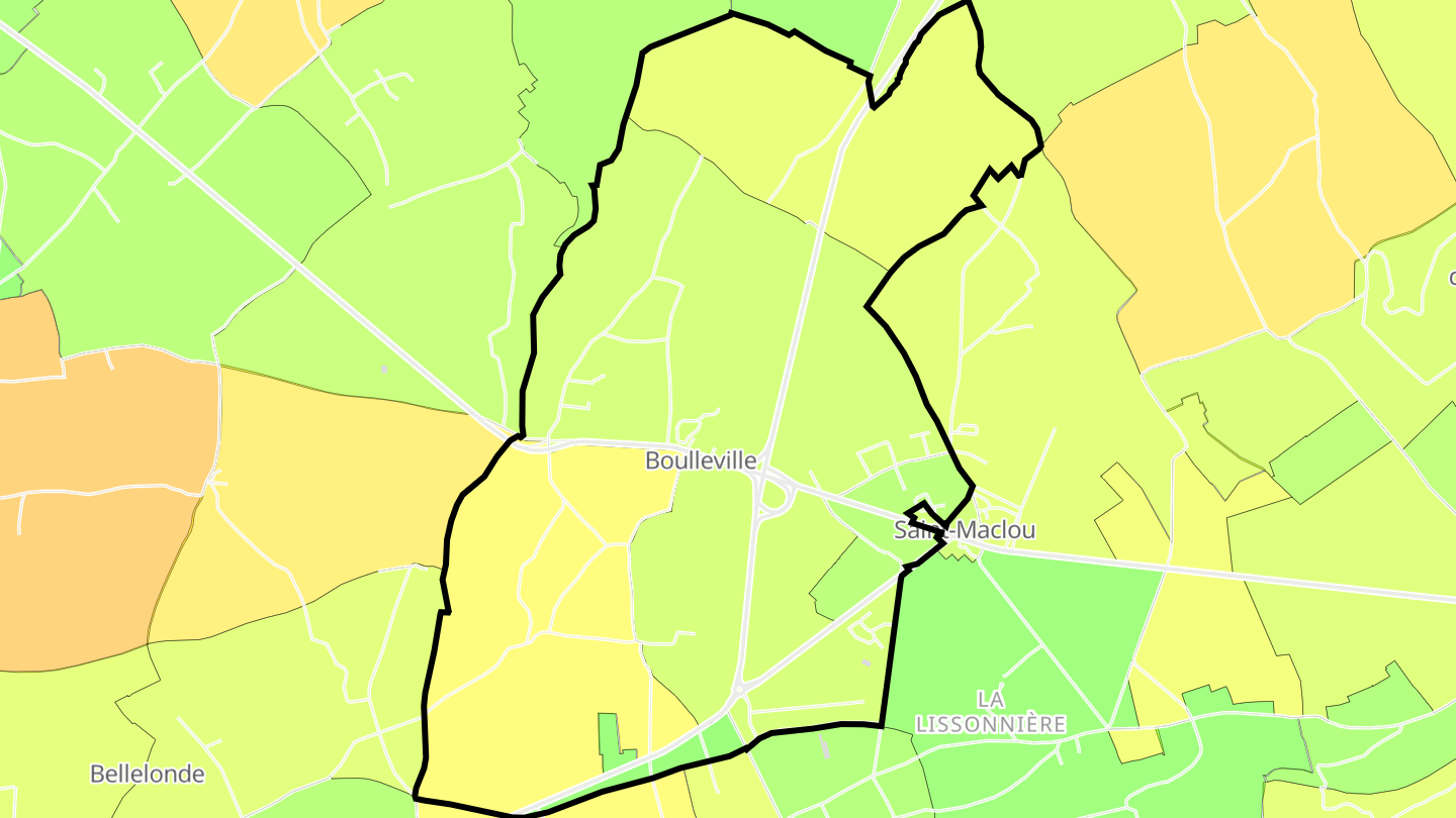 Carte des prix de l'immobilier Boulleville