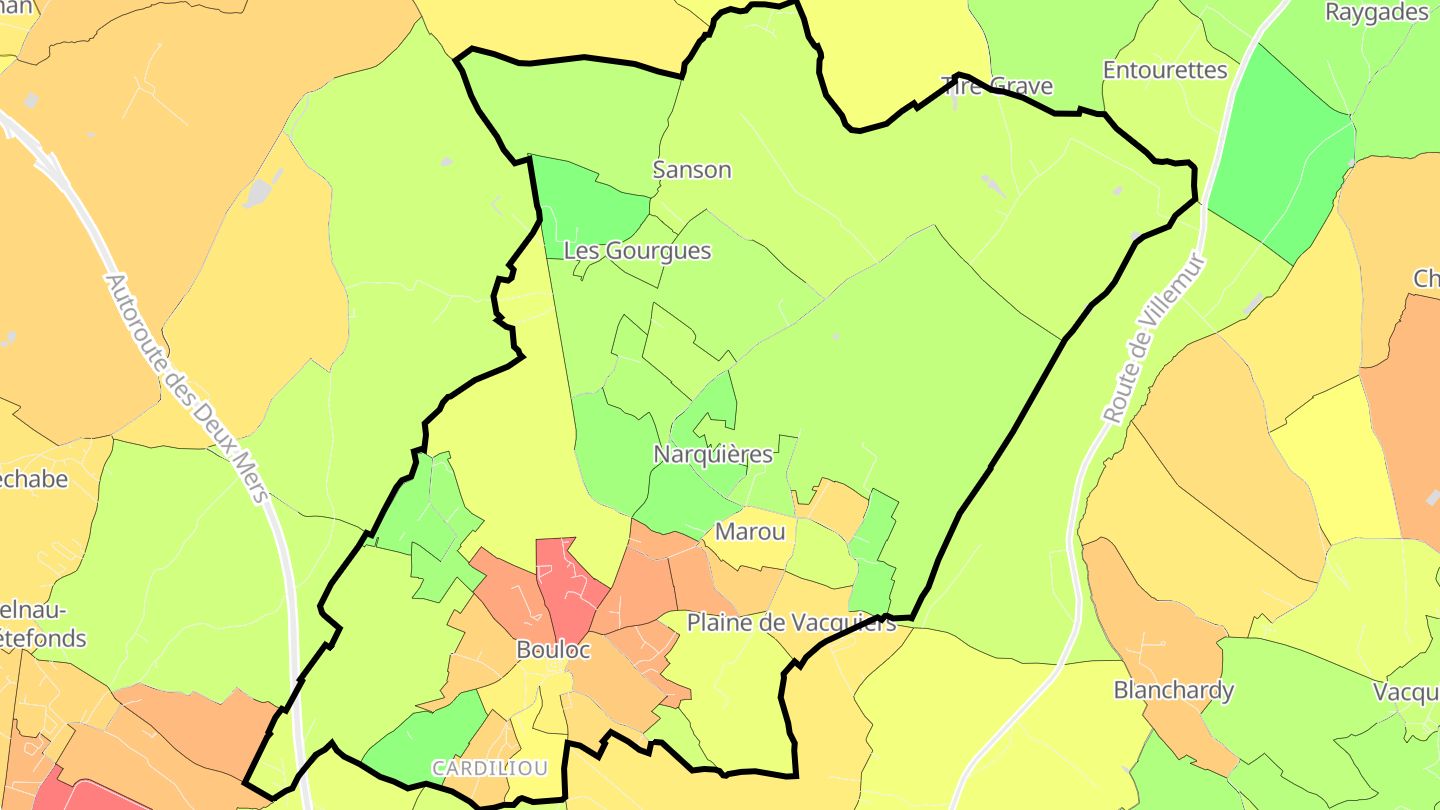 Carte des prix de l'immobilier Bouloc