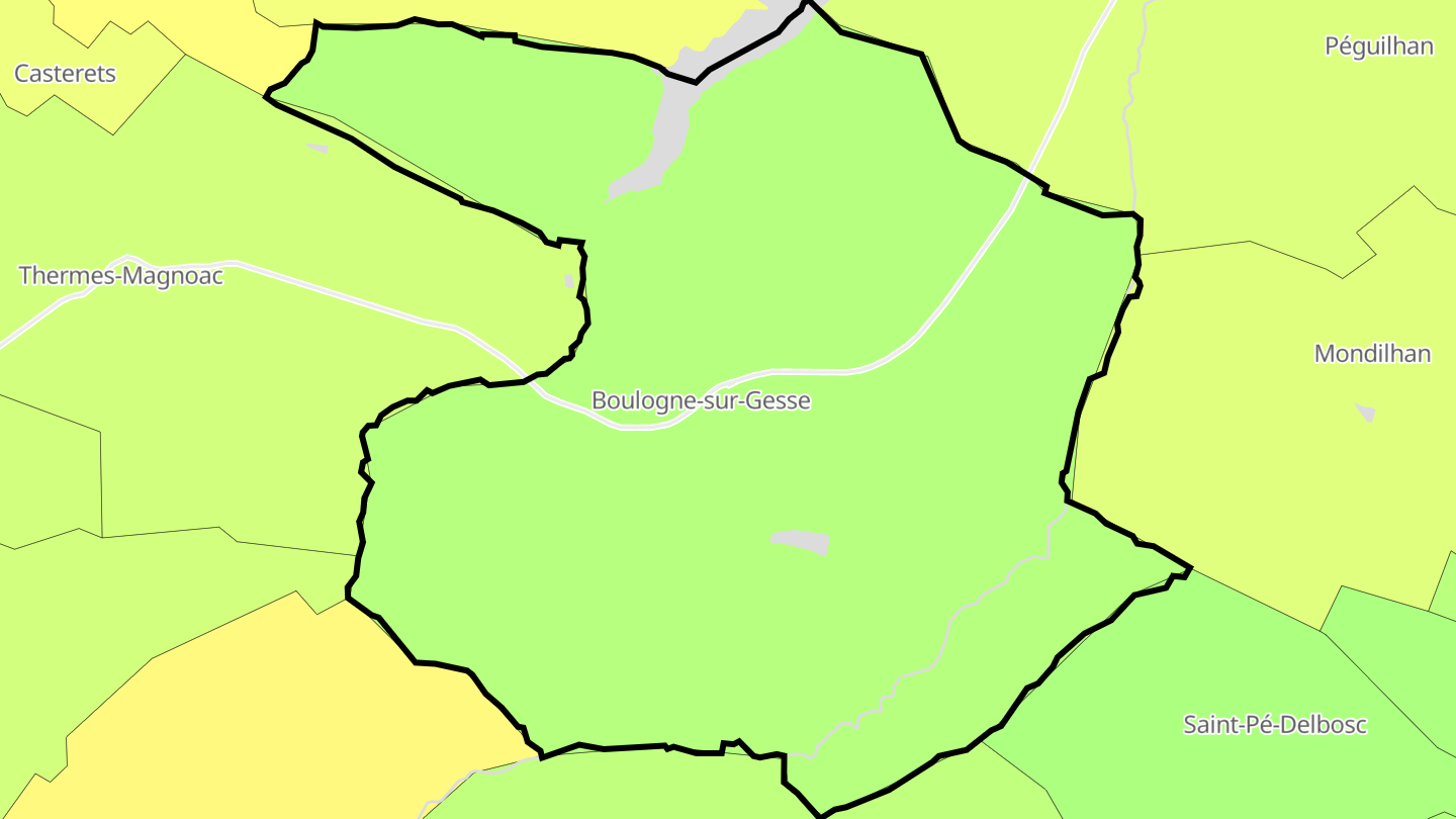 Carte des prix de l'immobilier Boulogne-sur-Gesse