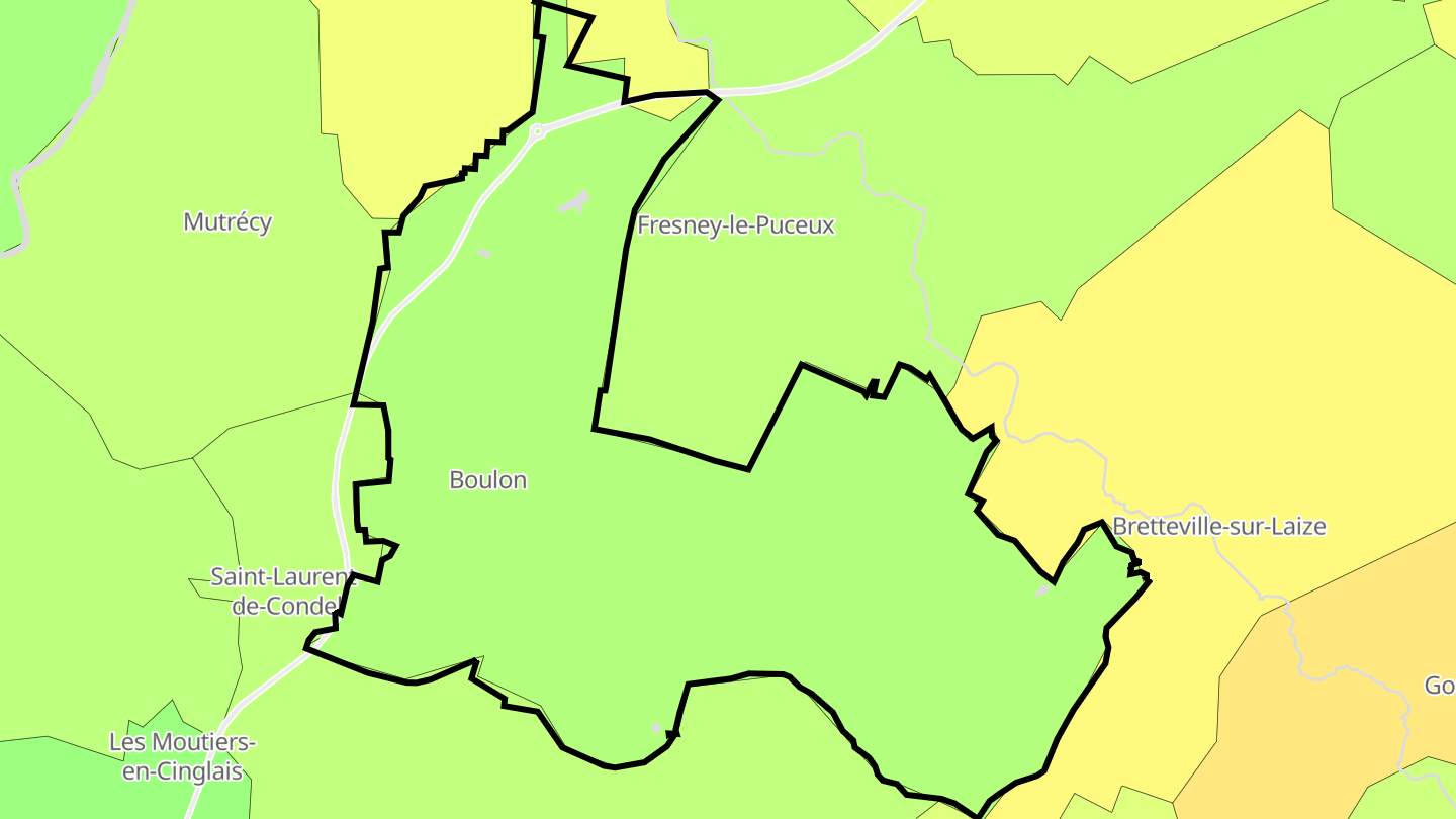 Carte des prix de l'immobilier Boulon