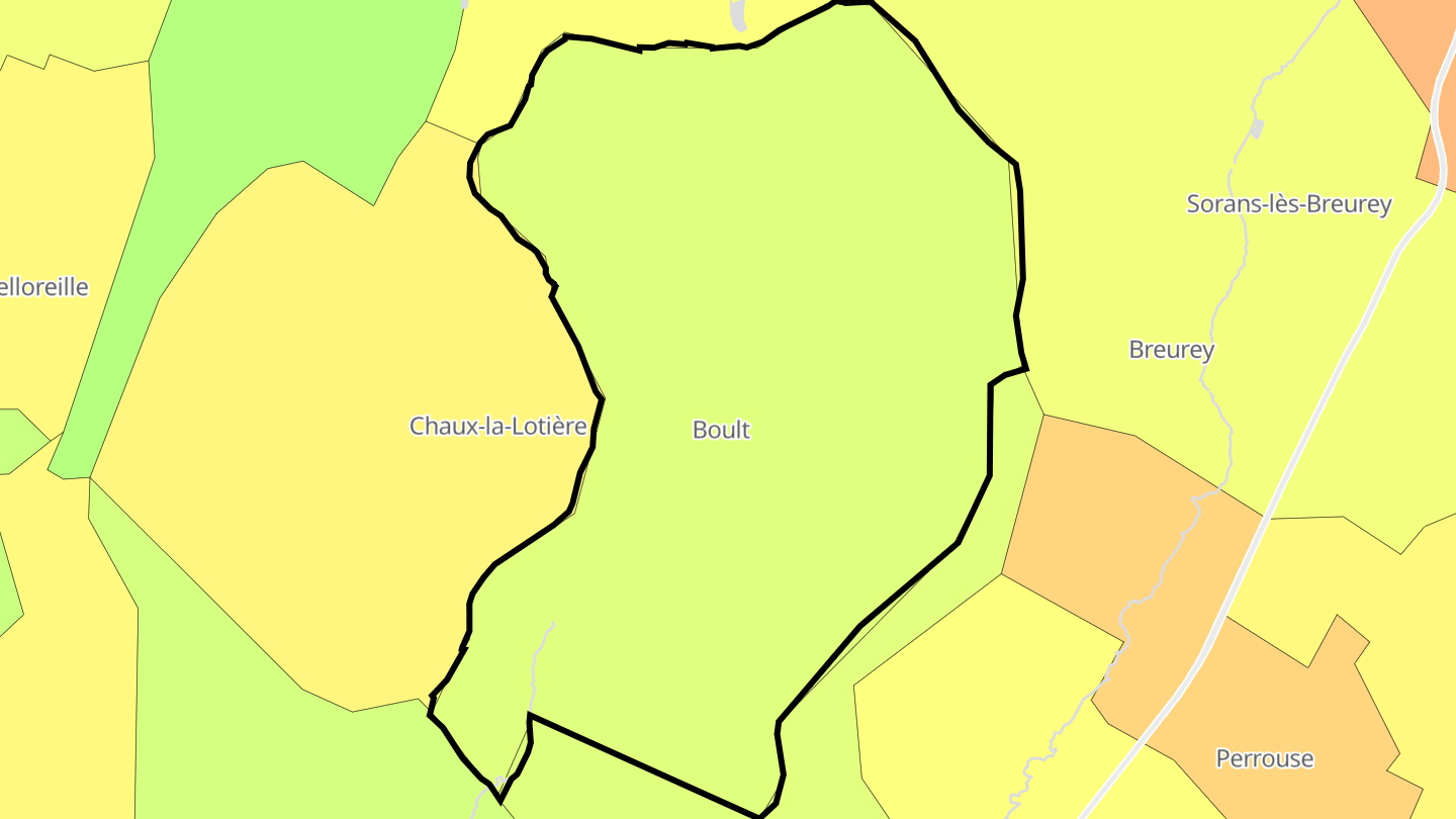 Carte des prix de l'immobilier Boult