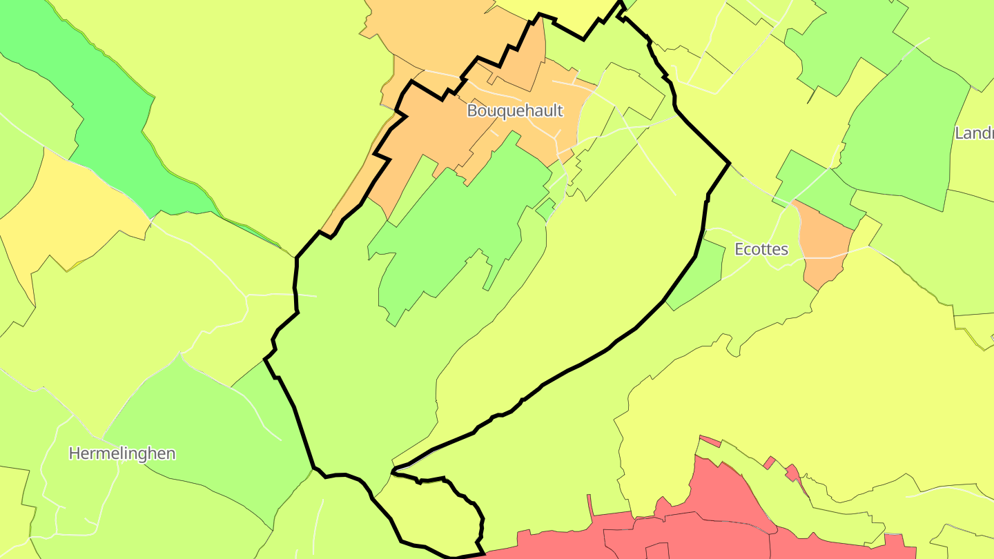 Carte des prix de l'immobilier Bouquehault