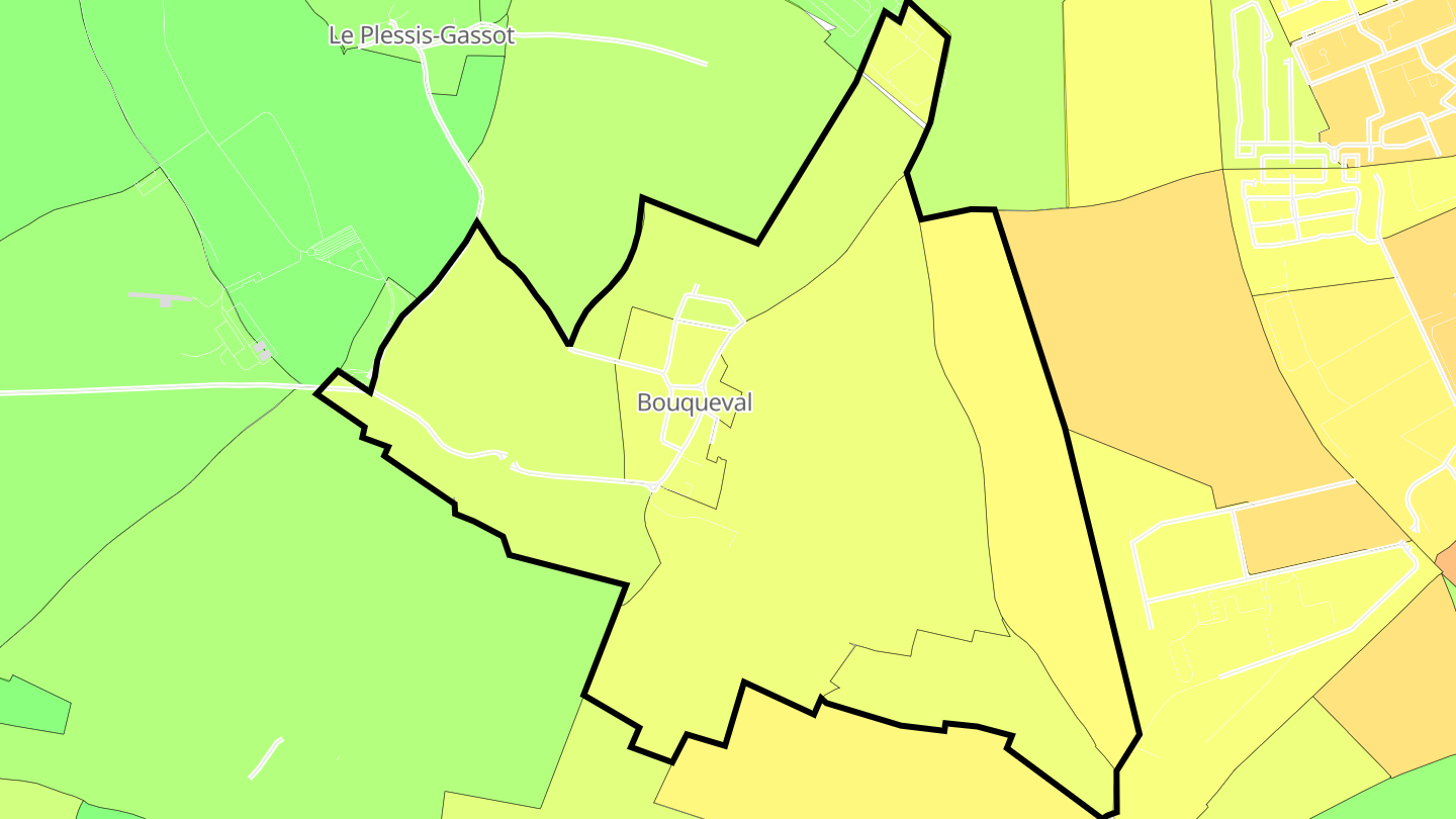 Carte des prix de l'immobilier Bouqueval