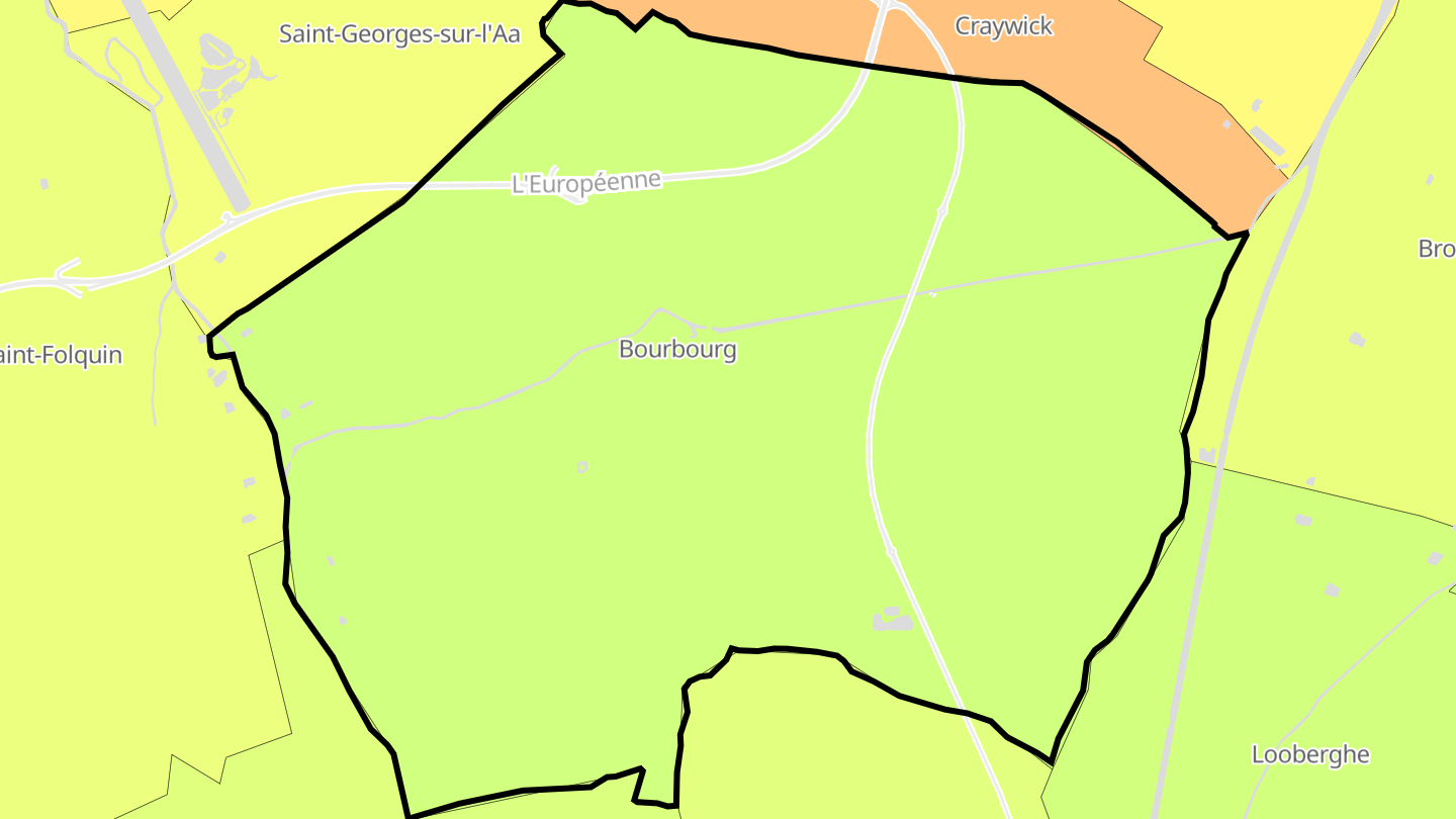 Carte des prix de l'immobilier Bourbourg