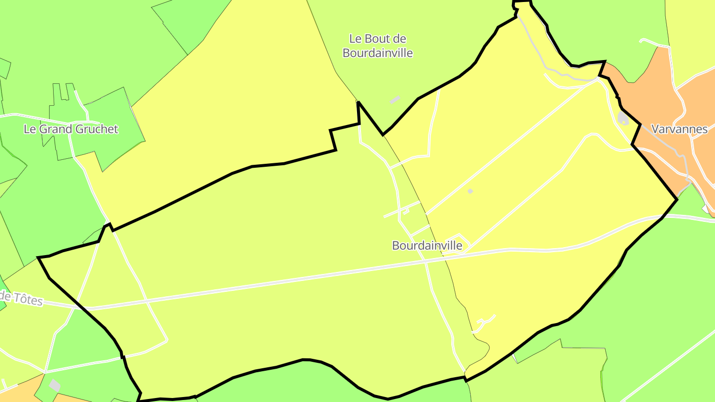 Carte des prix de l'immobilier Bourdainville