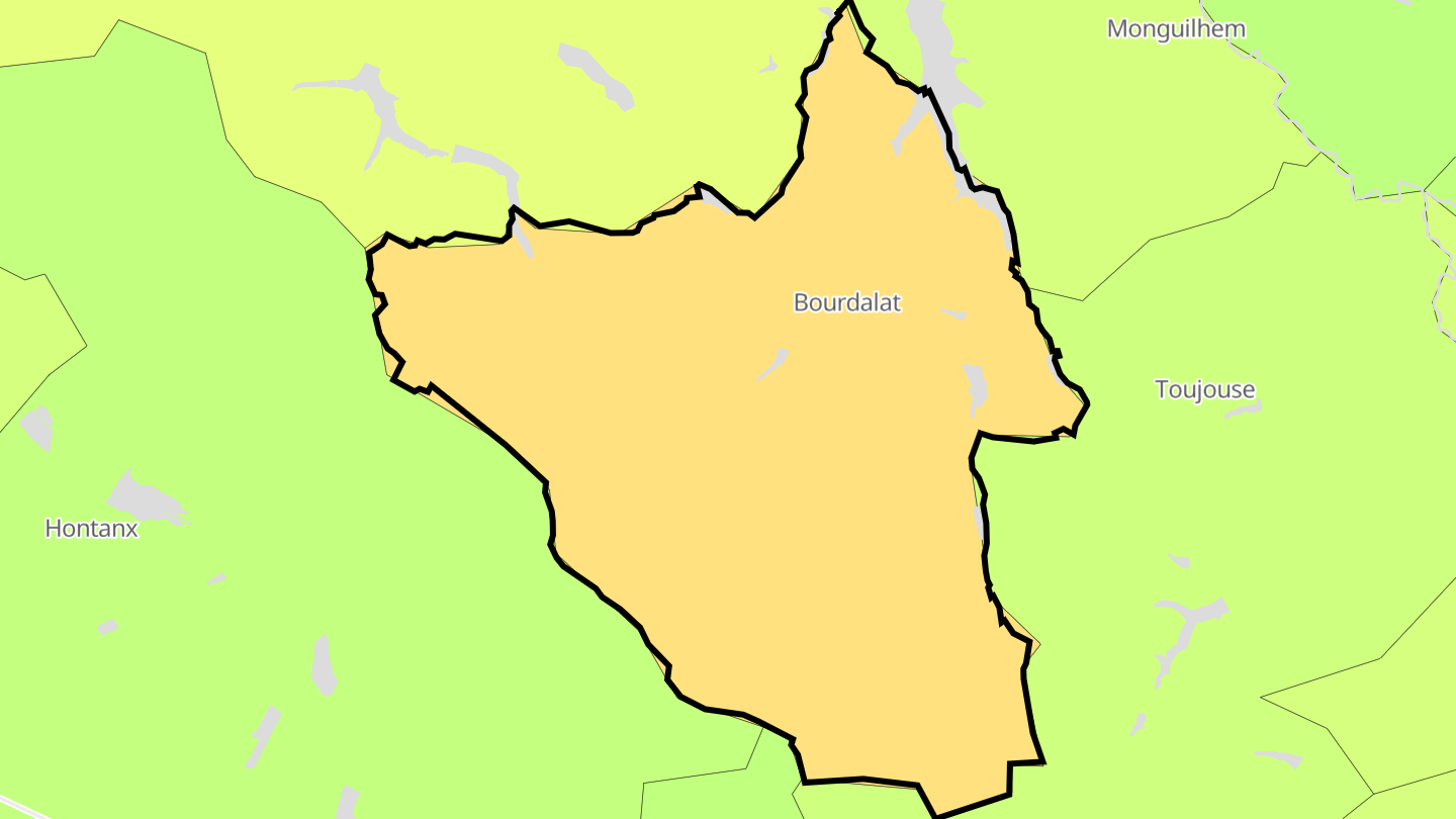 Carte des prix de l'immobilier Bourdalat