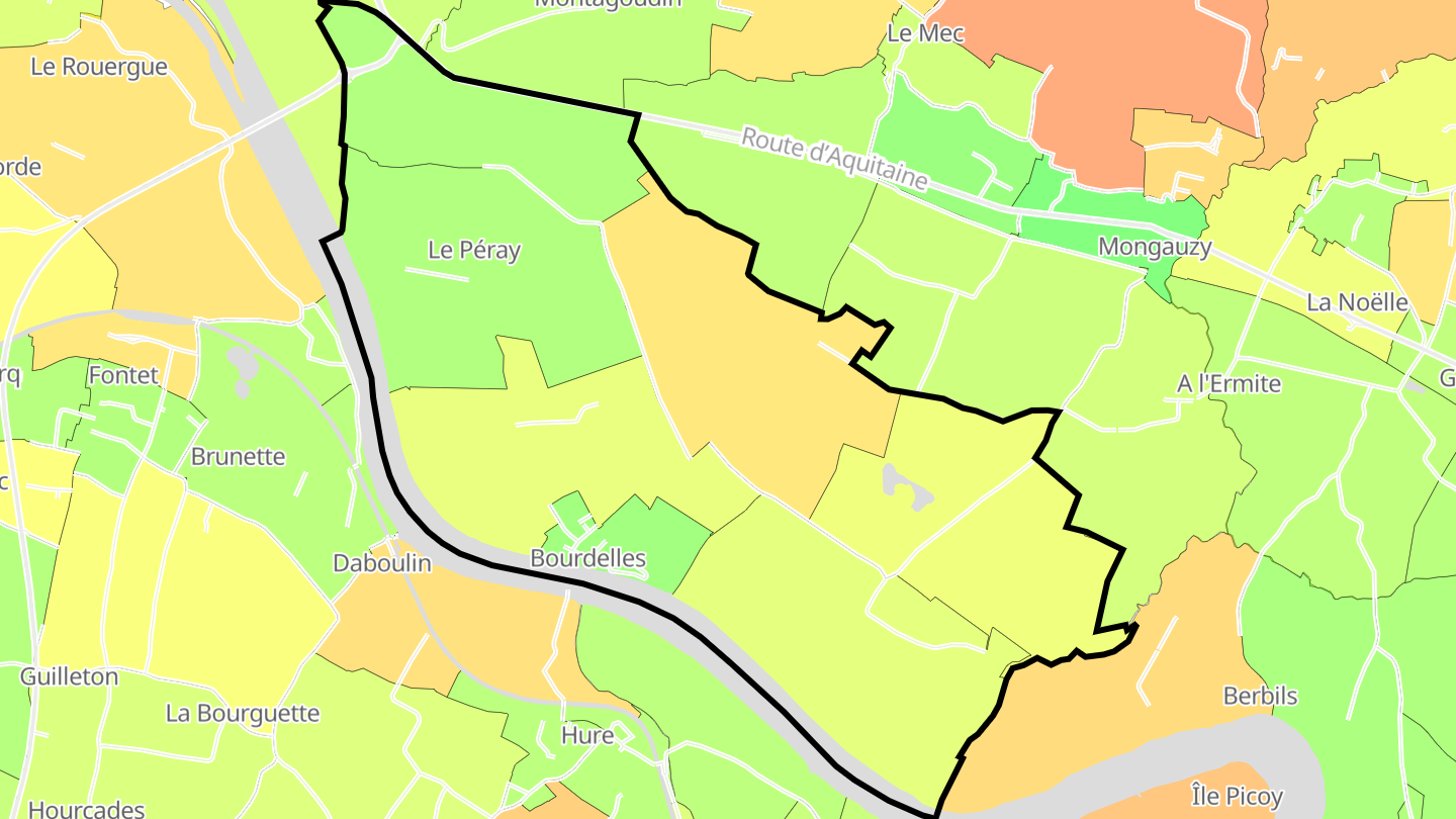 Carte des prix de l'immobilier Bourdelles