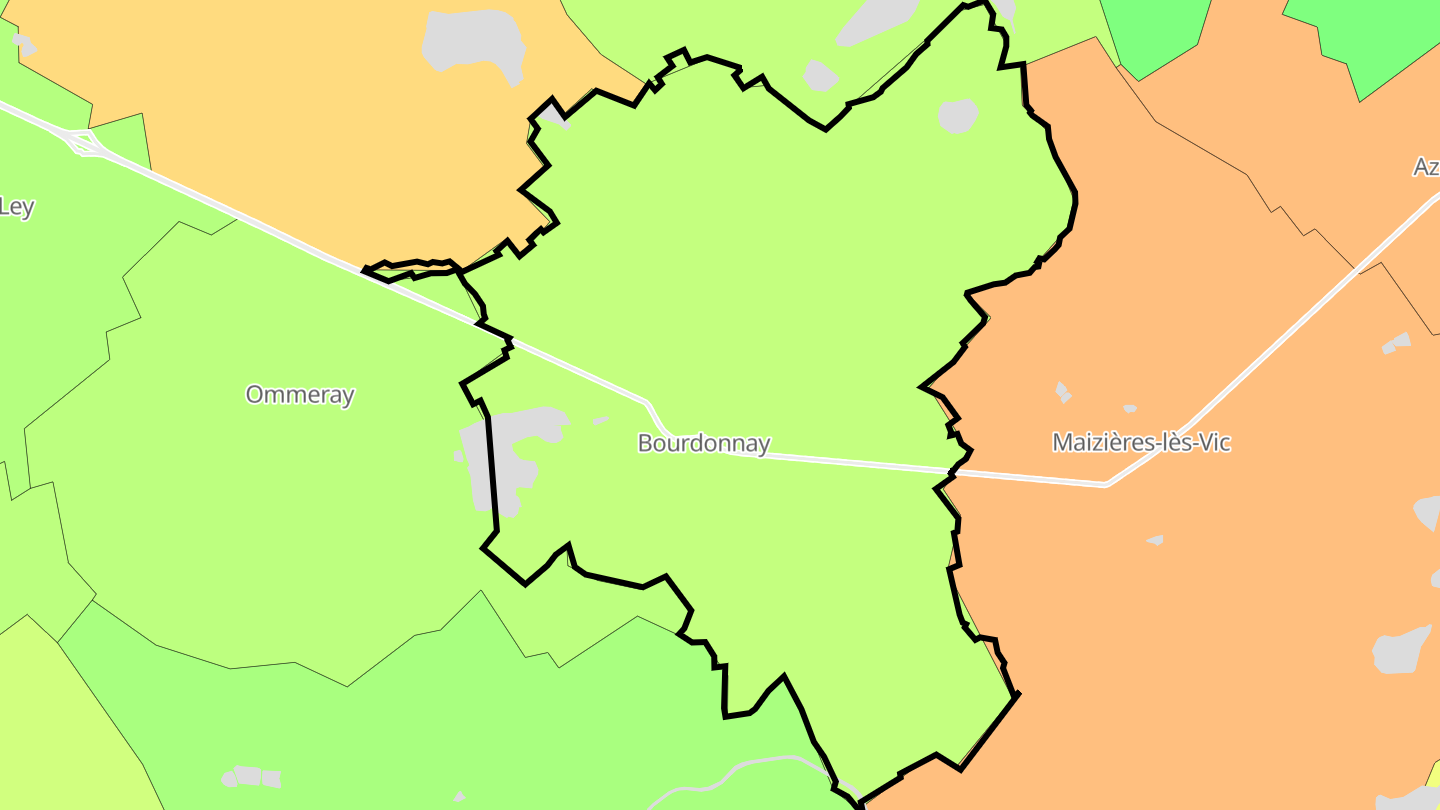 Carte des prix de l'immobilier Bourdonnay