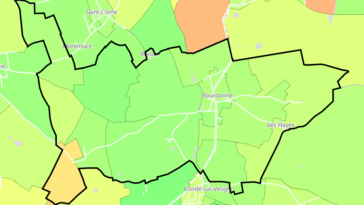 Carte des prix de l'immobilier Bourdonné
