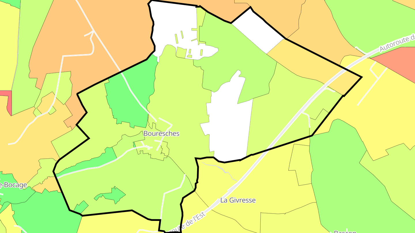 Carte des prix de l'immobilier Bouresches